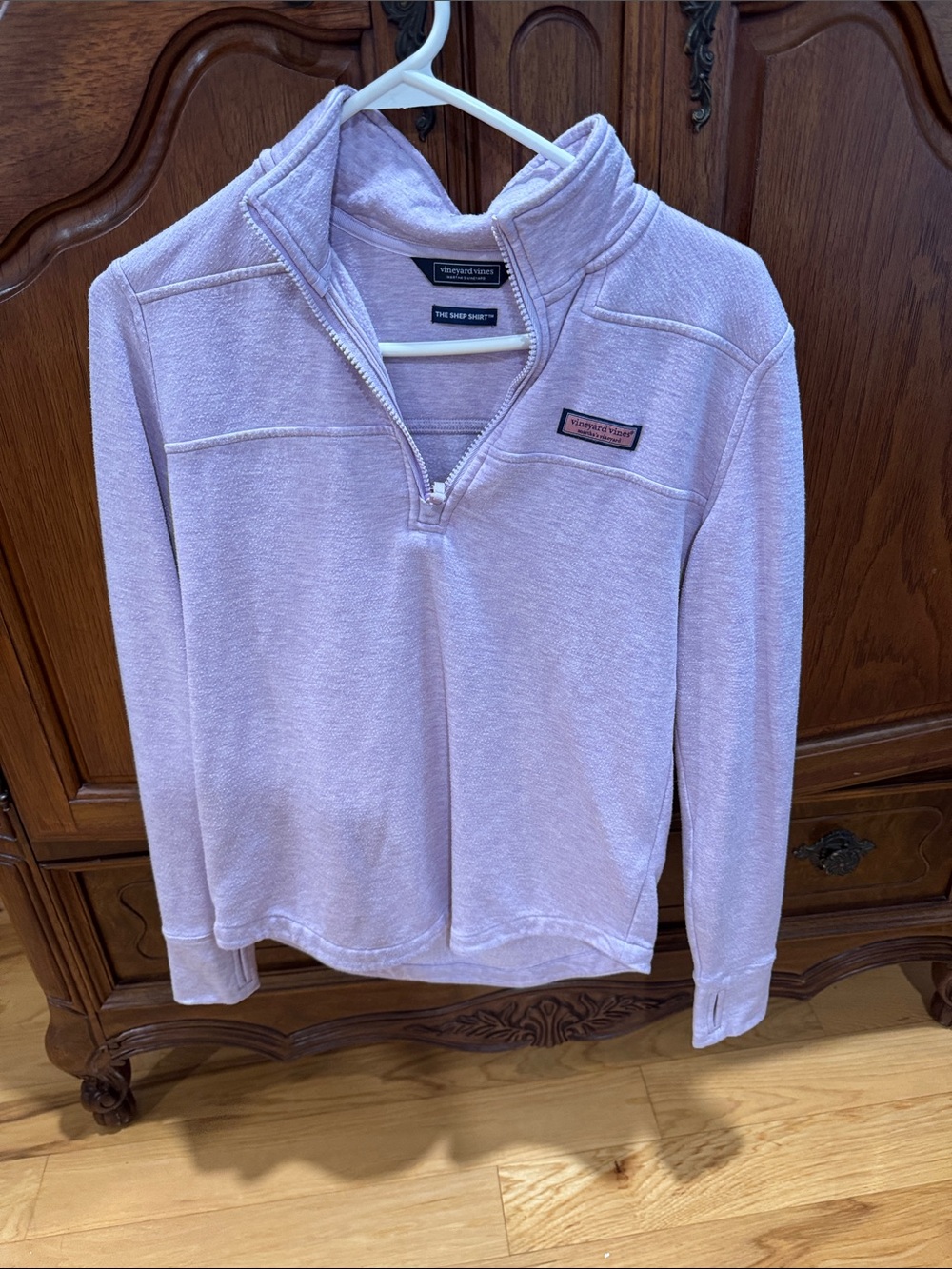 Vineyard Vines Dream Cloth Shep Shirt Lavender Quarter-Zip Pullover